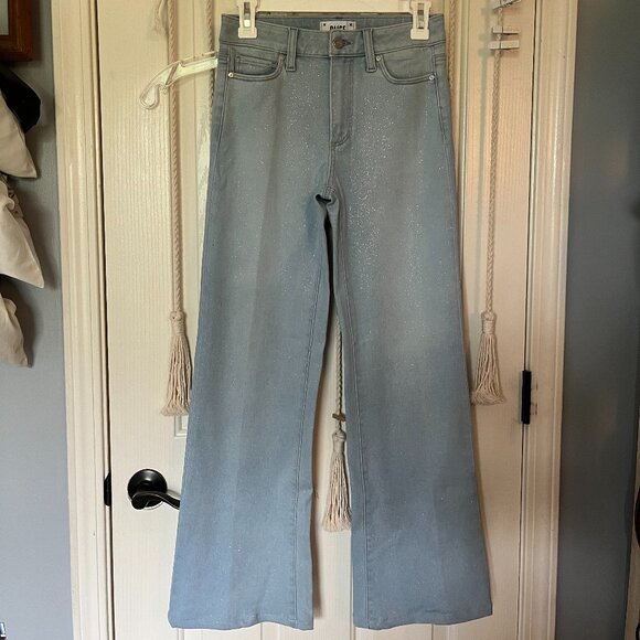 PAIGE Light Blue Flare Jeans - Picture 1 of 6